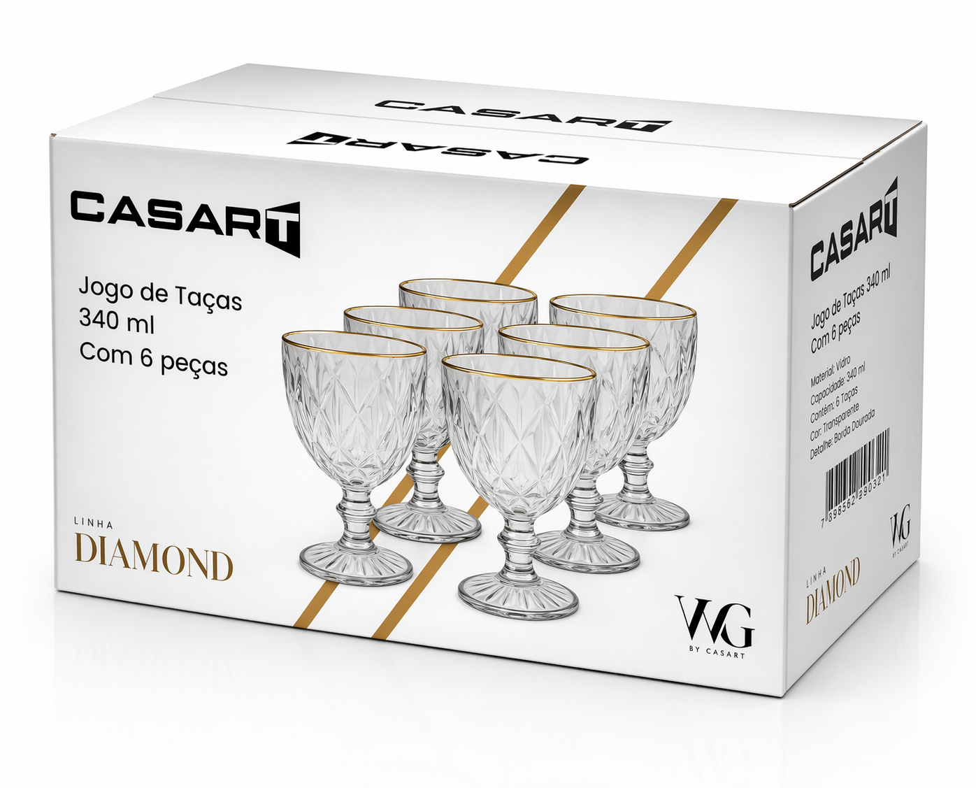 Conjunto de Taças Diamond 340 ml - 6 Unidades